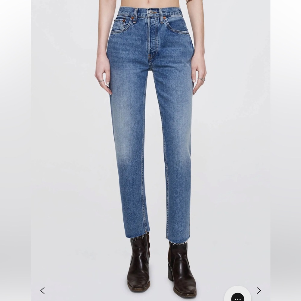 Re/Done Stovetop Blue Denim Jeans - Picture 7 of 10